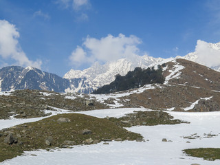 A view of the triund trek in McLeod Ganj, India