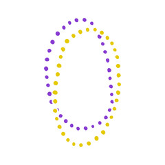 Mardi Gras beads doodle icon