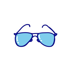 glasses doodle icon