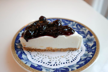 blueberry cheese cake, blueberry cheese pie or blueberry cheese tart