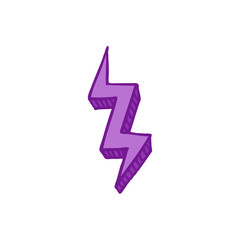 lightning doodle icon