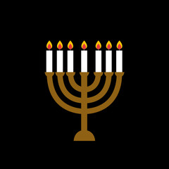 menorah for Hanukkah icon