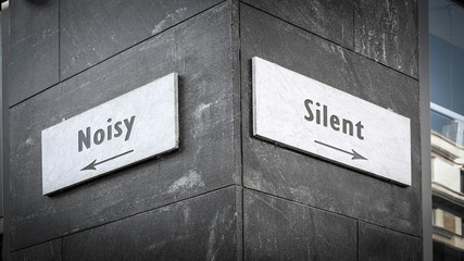 Street Sign Silent versus Noisy