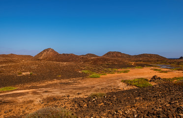 Lobos Island, Spain - october 2019. Isla De Lobos Lobos Island a largely unhabited volcanic island off the coast of Corralejo, Fuerteventura