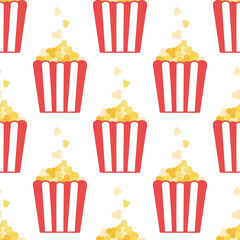 Popcorn flat seamless pattern