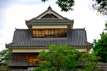 A beautiful and old small castle near With the Kumamoto Castle