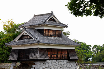 A beautiful and old small castle near With the Kumamoto Castle