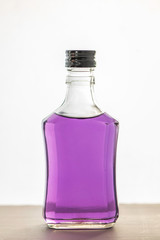 lavender viola lilac liquire sirup isolated on white background 