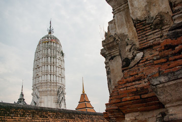 タイの寺院跡：アユタヤ：東南アジアの建築、世界遺産