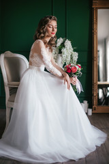 Stock Photo - Portrait of beautiful young bride 