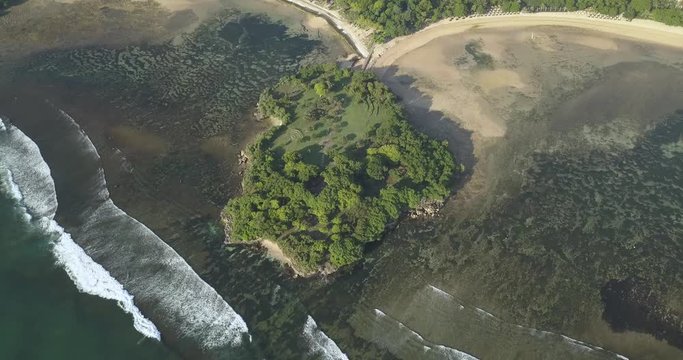 Aerial view of Nusa DuAa beach, Bali, Indonesia
