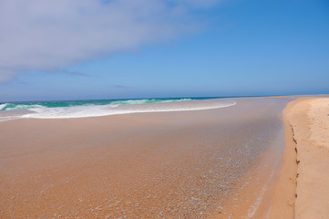 Beach of Faz do Arelho at portugal in summer