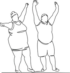 fat people man and woman