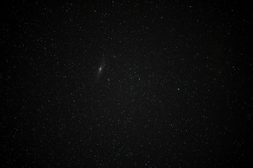 Galaxy Andromeda and the constellation Andromeda in the night sky.