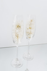  spring  tender flowers in glass