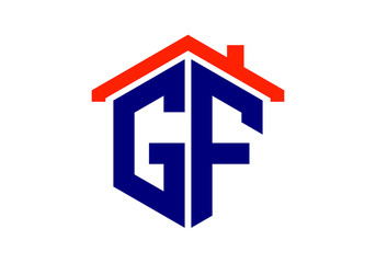 Initial Monogram Letter GF Logo Design Vector Template. GF Letter Logo Design