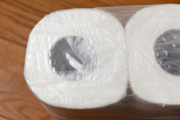 white toilet paper packaging
