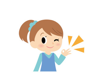 女子の表情　OK 