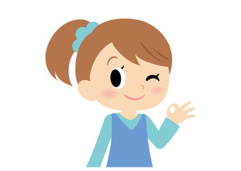 女子の表情　OK 