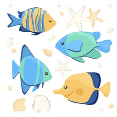 seamless pattern with marine animals