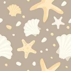 seamless background with shells