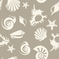 seamless pattern with shells