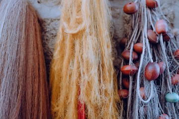 fishing nets on the dock