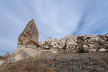 Fototapeta premium Goreme national park. Rock formations in Sword Valley, Cappadocia, Nevsehir, Turkey