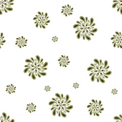 Abstract Seamless flower pattern with colorful background