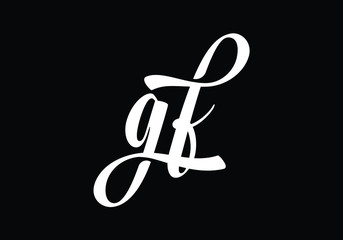 Initial Monogram Letter GF Logo Design Vector Template. GF Letter Logo Design