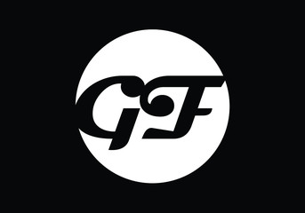 Initial Monogram Letter GF Logo Design Vector Template. GF Letter Logo Design