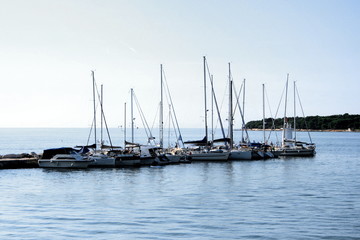Fototapeta na wymiar port of Novigrad, Istria, Croatia