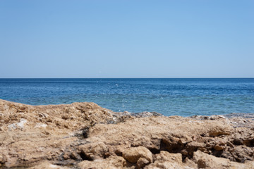 Fototapeta na wymiar Sharm el Sheikh red sea coastline. Sea view.