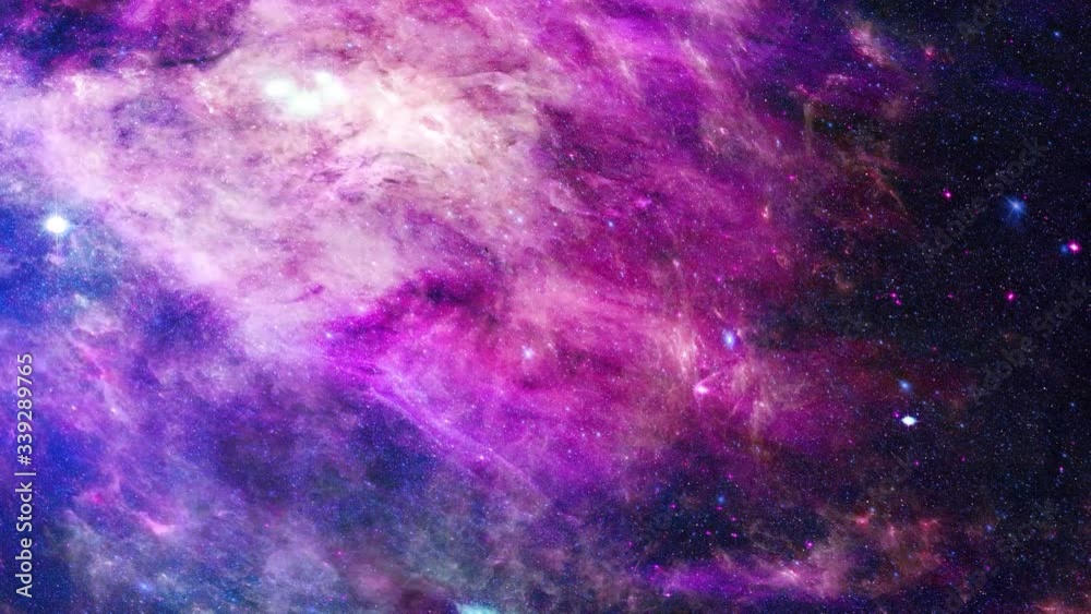 Wall mural animation view to travelling across the universe in moving