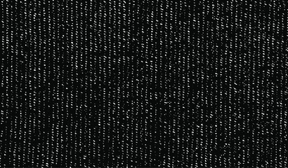 Distressed fabric texture. Vector texture of weaving fabric. Grunge background. Abstract halftone vector illustration. Overlay for interesting effect and depth. Black isolated on white background.