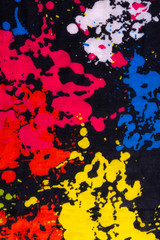 Background of plasticized multicolored flowers