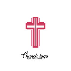 Obraz premium Church logo. Christian symbols. Cross of the Lord and Savior Jesus Christ.