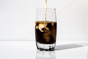 glass of milk and coffee