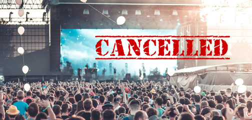 Cancelled due to coronavirus concert crowd
