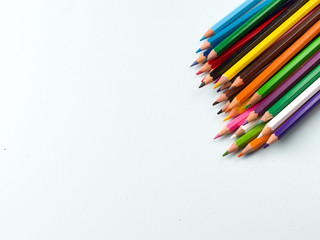 colourful pencils isolated templates to be used as background.
