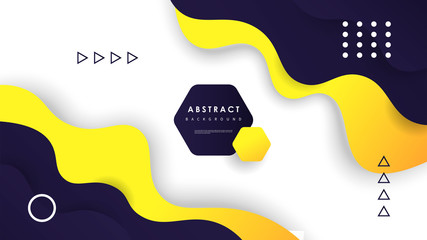 Abstract wave background with colorful shapes Vector