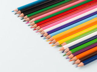 colourful pencils isolated templates to be used as background.
