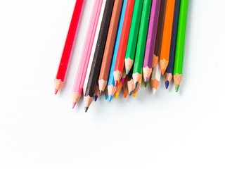 colourful pencils isolated templates to be used as background.
