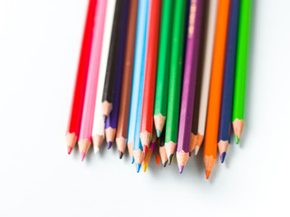colourful pencils isolated templates to be used as background.
