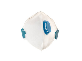 Face pollution mask, isolated on a white background. Medical masks smog dust danger and corona virus and allergy. Medical equipment.
