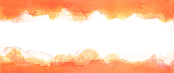 Red watercolor background with a white stripe in the middle. Field for text or message.