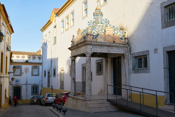 Elvas library Biblioteca Municipal entrance in Alentejo, Portugal