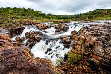 Incredible Bourke's poholes in the Blide river canyon on the Panorama Route in South Afrika, SA, during summertime holiday travel