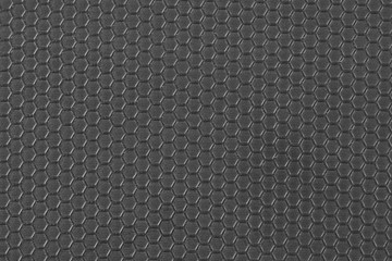 Black plastic texture honeycombs shape. Close up. Top view.