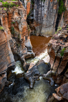 Incredible Bourke's poholes in the Blide river canyon on the Panorama Route in South Afrika, SA, during summertime holiday travel